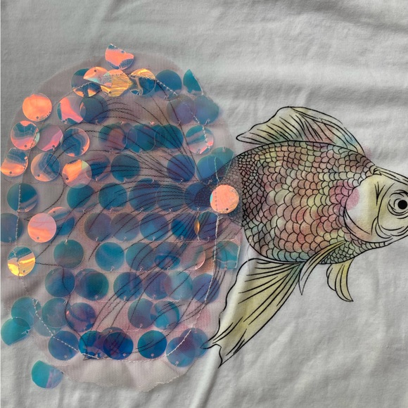 Obscur international t-shirt fish with sparkling tail - Picture 5 of 10